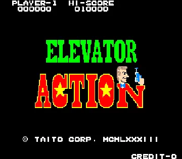 Elevator Action (bootleg) screen shot title